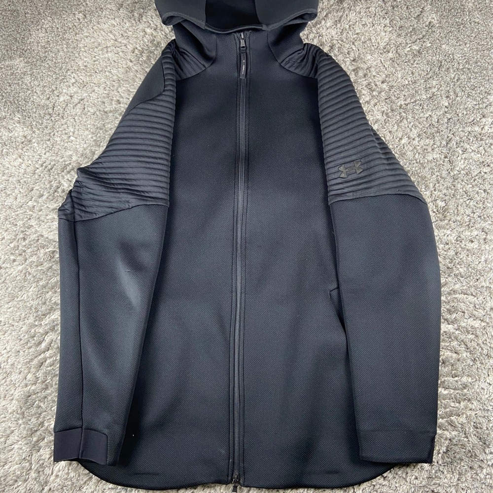 Under Armour Storm Full Zip Golf Jacket Mens XXL Black Unstoppable Textured Hood
